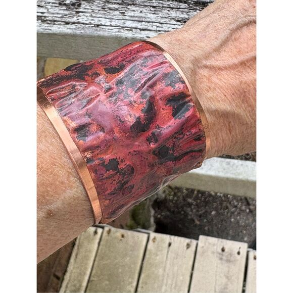 Copper cuff, NEW, Handmade, 2” wide, Natural - Picture 5 of 5